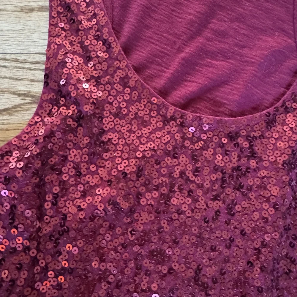 J. Crew Sparkling Wine Sequin Tank Top. Size Small